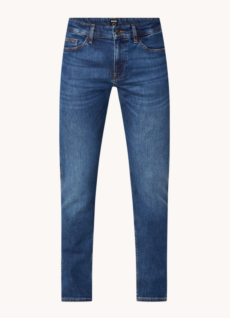 Blugi HUGO BOSS Delaware3 Slim Fit, decolorare închisă