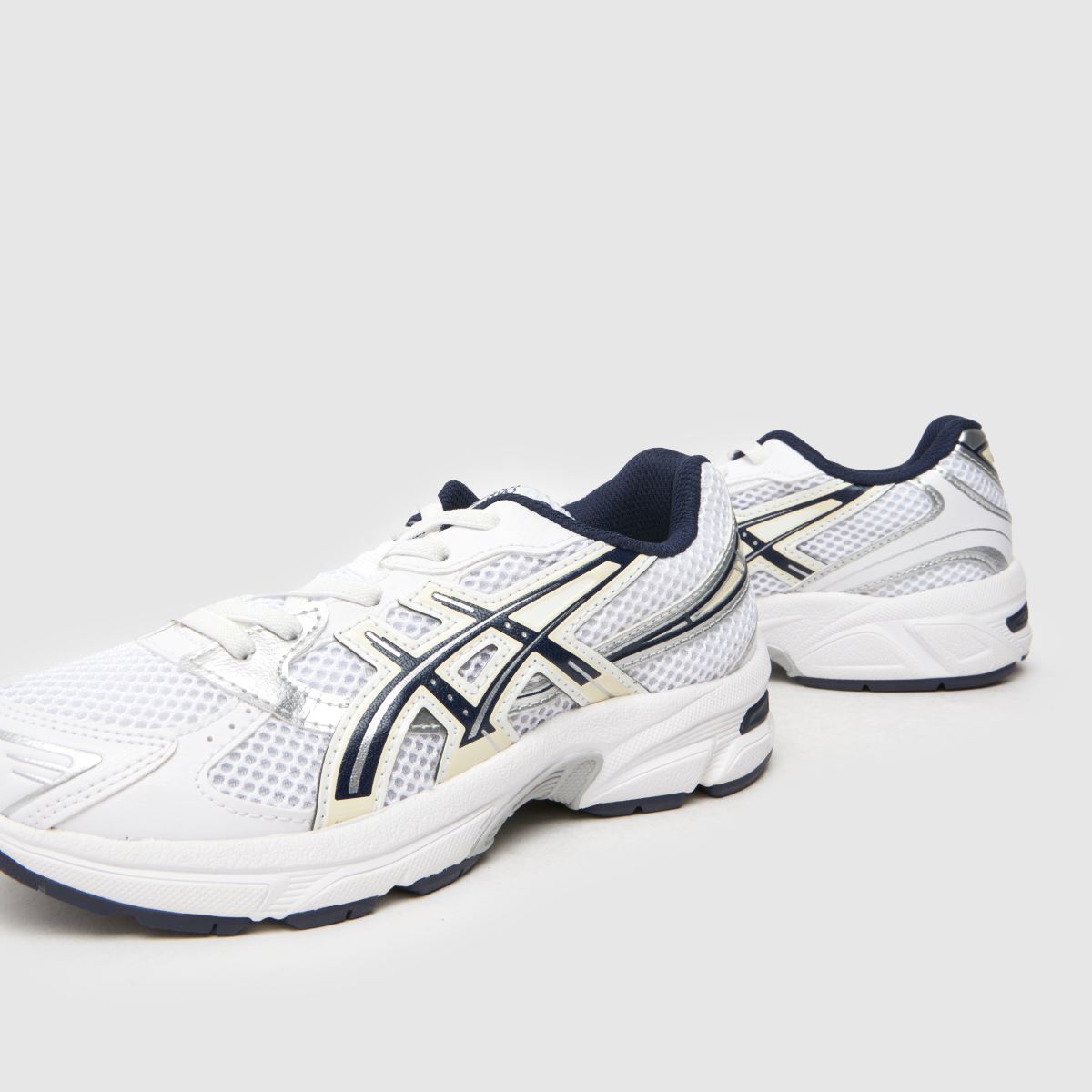 ASICS vita & marinblå gel-1130 Junior träningsskor