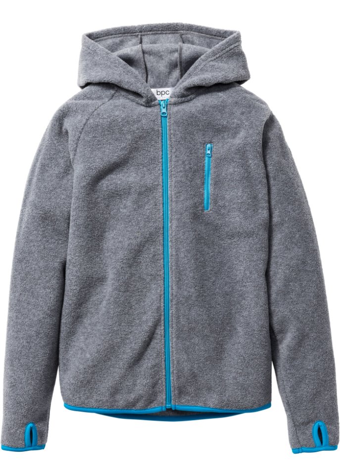 Fleecejacke mit Kontrastdetails