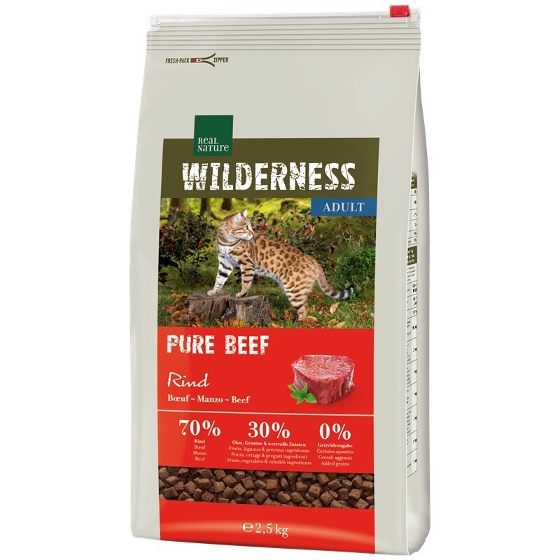 REAL NATURE Trockenfutter REAL NATURE WILDERNESS Pure Beef Adult 2,5 kg