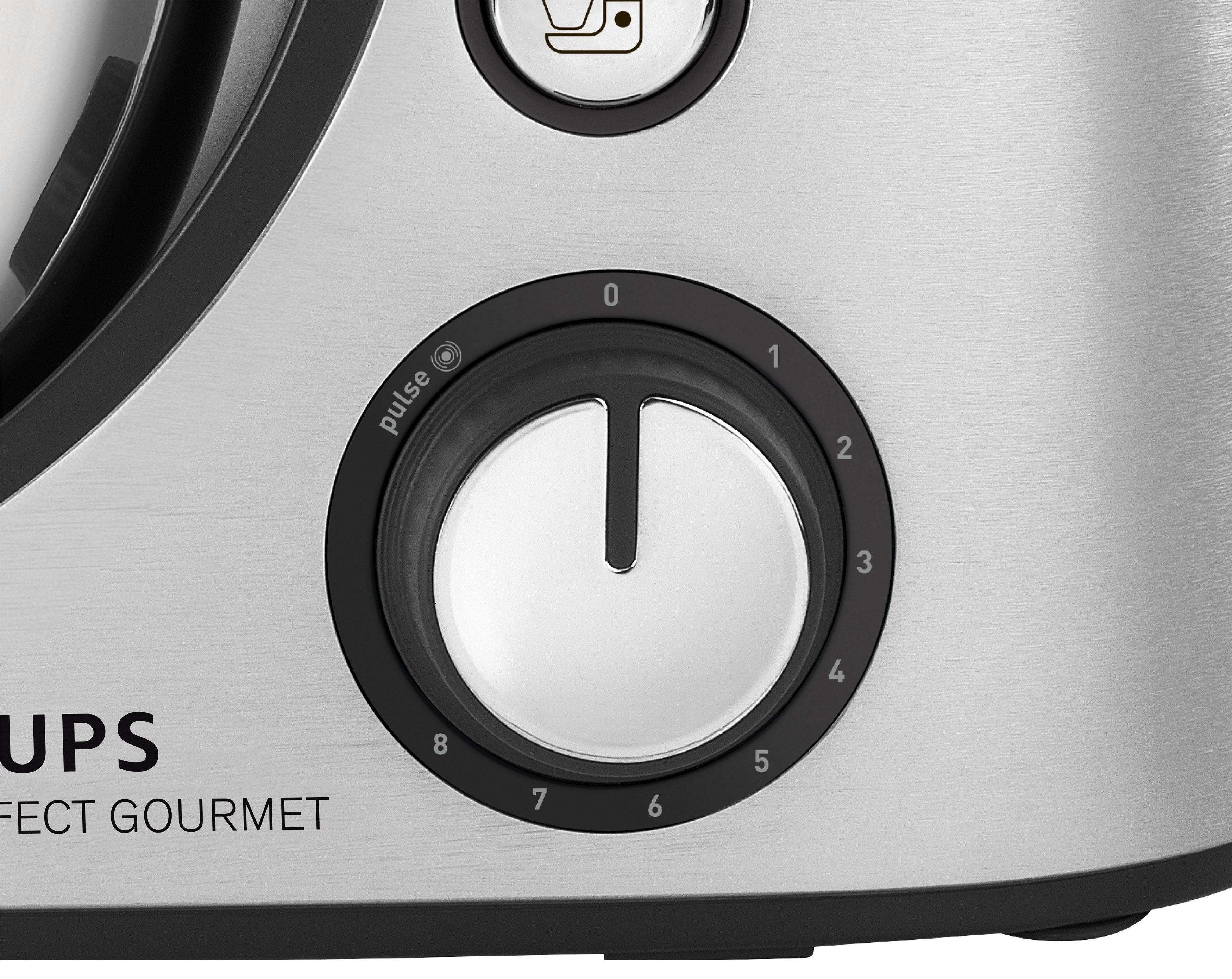 Krups Küchenmaschine KA631D Master Perfect Gourmet, 1100 W, 4,6 l Schüssel, mit umfangreichen Zubehörpaket, 8 Geschwindigkeiten+Pulse