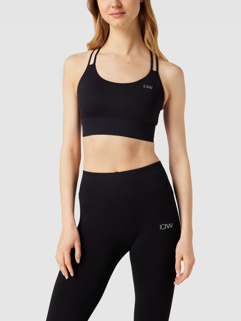 BH mit Label-Print in schwarz