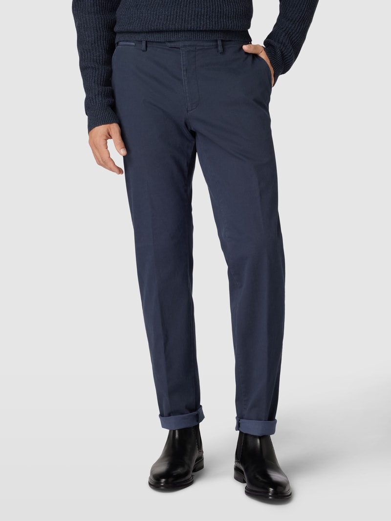 Hose mit Strukturmuster Modell 'JOE' in marineblau