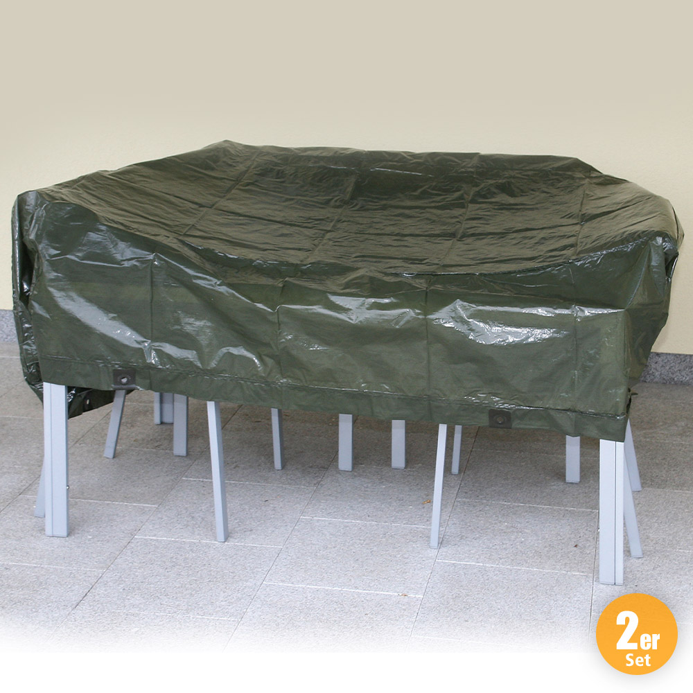 Hecht Premium-Abdeckplane, Grün - 2er-Set, 2 x 3 m / 2 x 2 m