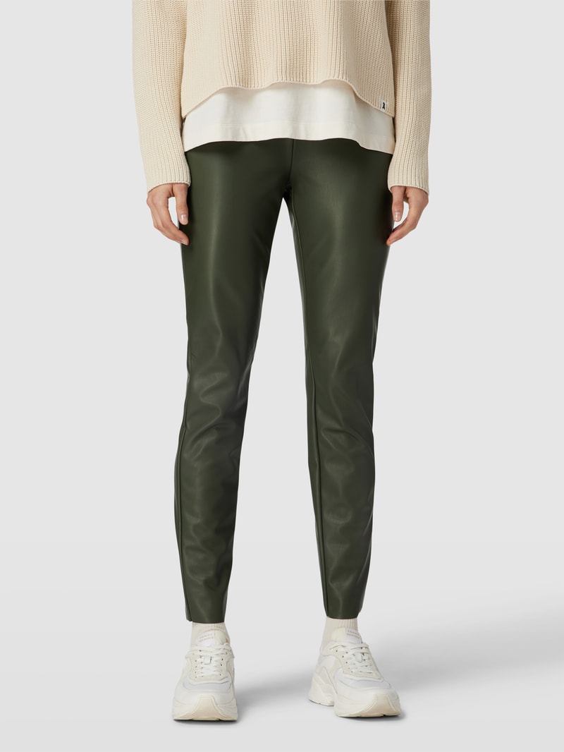 Leggings im unifarbenen Design Modell 'RESA' in olivgrün