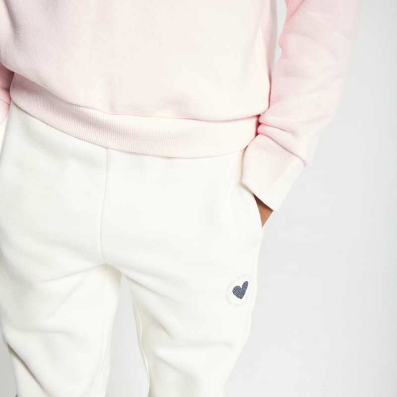 Pantalon de jogging uni blanc fille