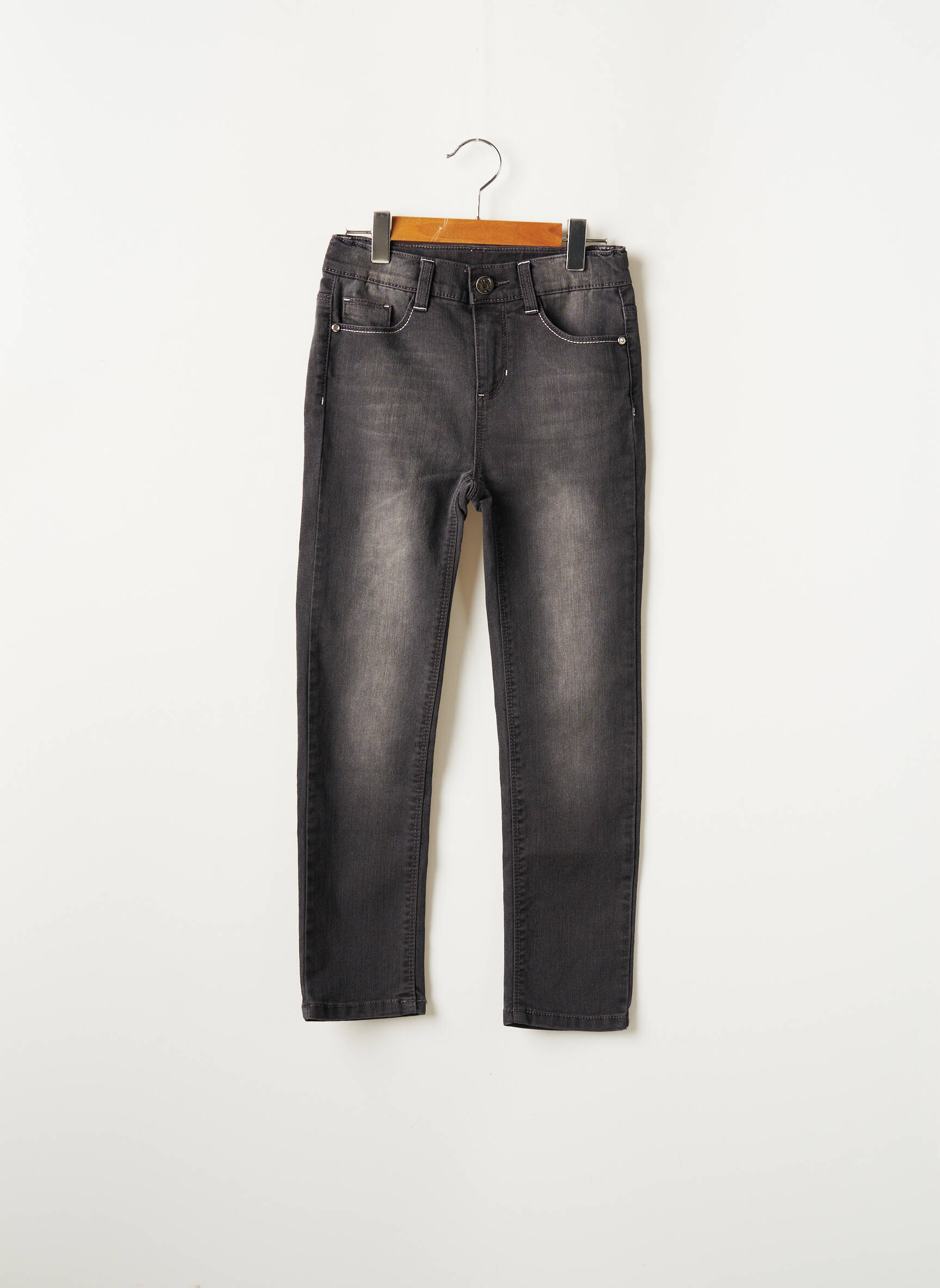 3 Pommes Jeans Coupe Slim Fille couleur gris
