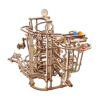 Mechanischer Modellbausatz Murmelbahn mit Spiralaufzug