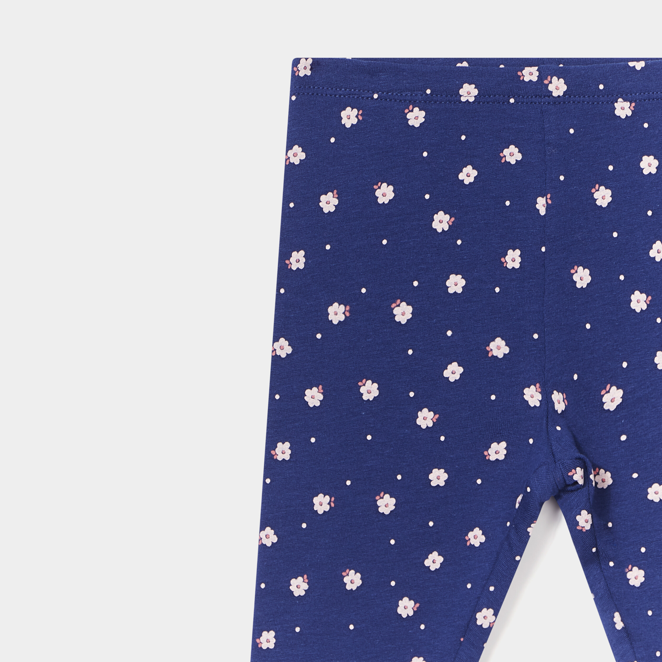 Legging molletonné bleu marine bébé fille | La Halle