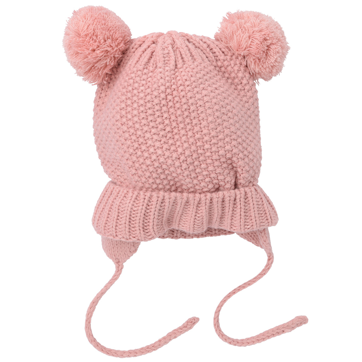 Baby Mütze mit Bommeln
