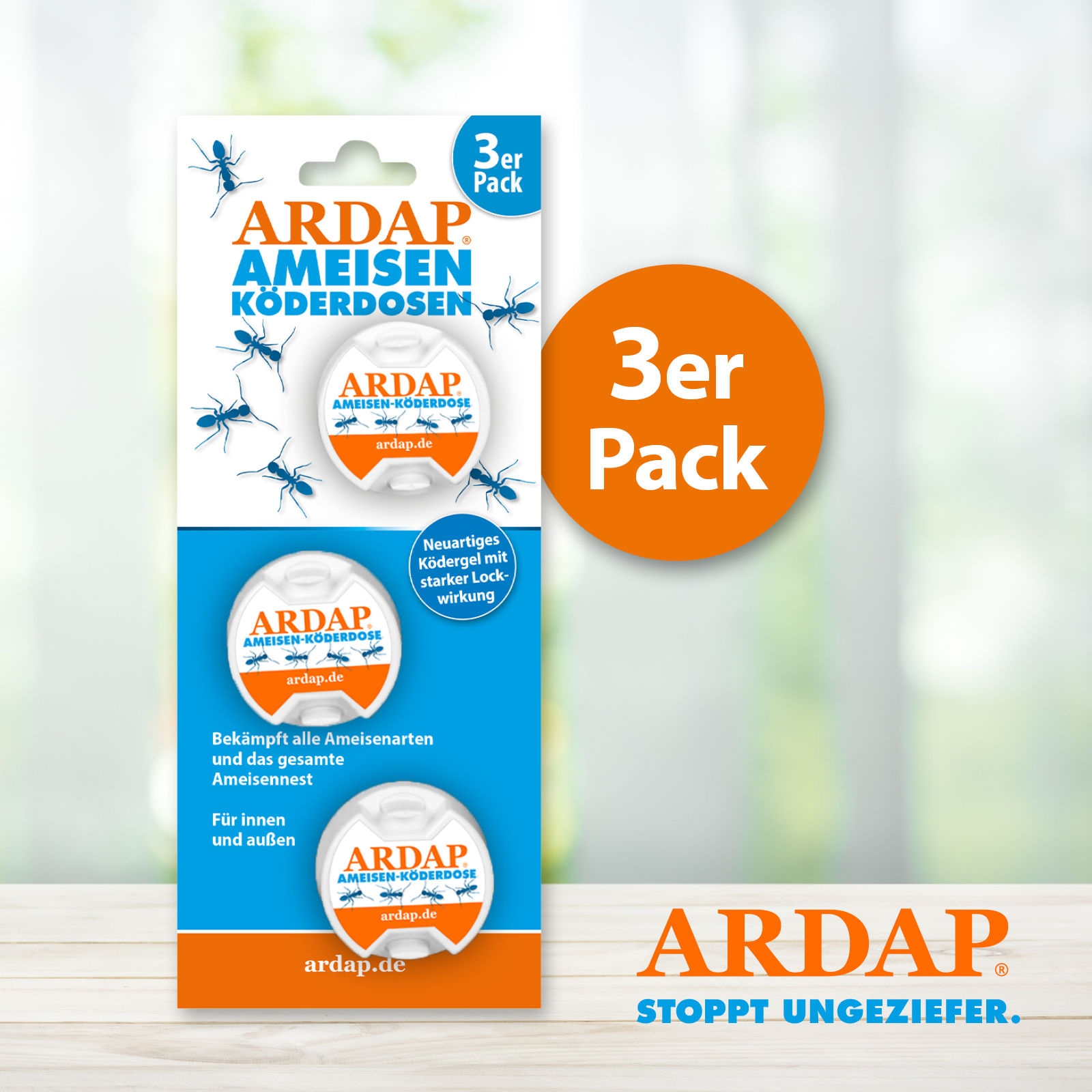 Ardap Zubehör Ardap Ameisen Köderdose 3er Pack