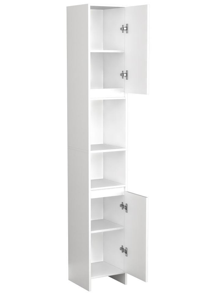 VCM  Holz Badmöbel Badschrank Hochschrank Malira in Weiß günstig kaufen onesize