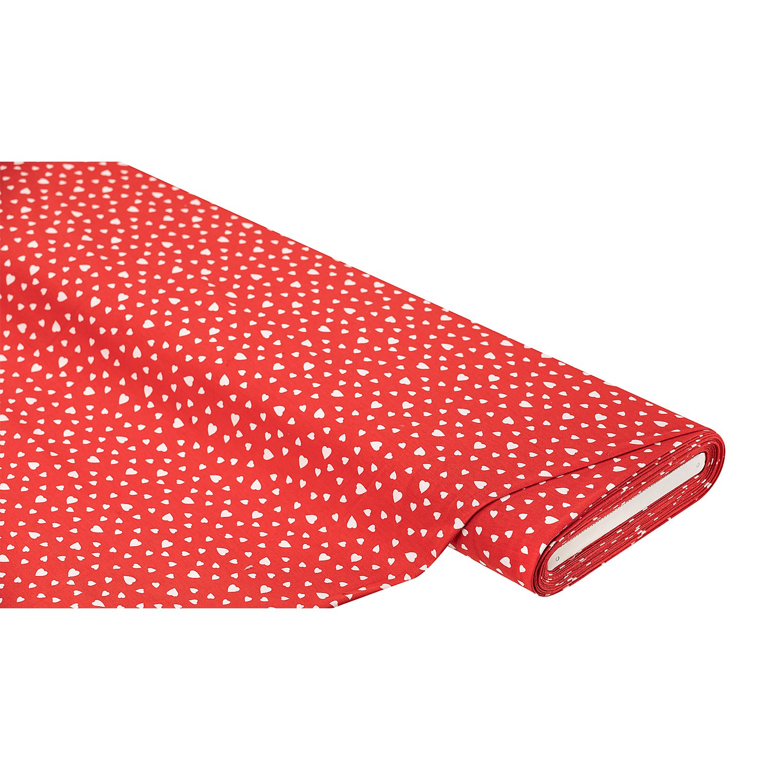 Baumwoll-Jersey „Herzchen“ mit Elasthan, rot-color