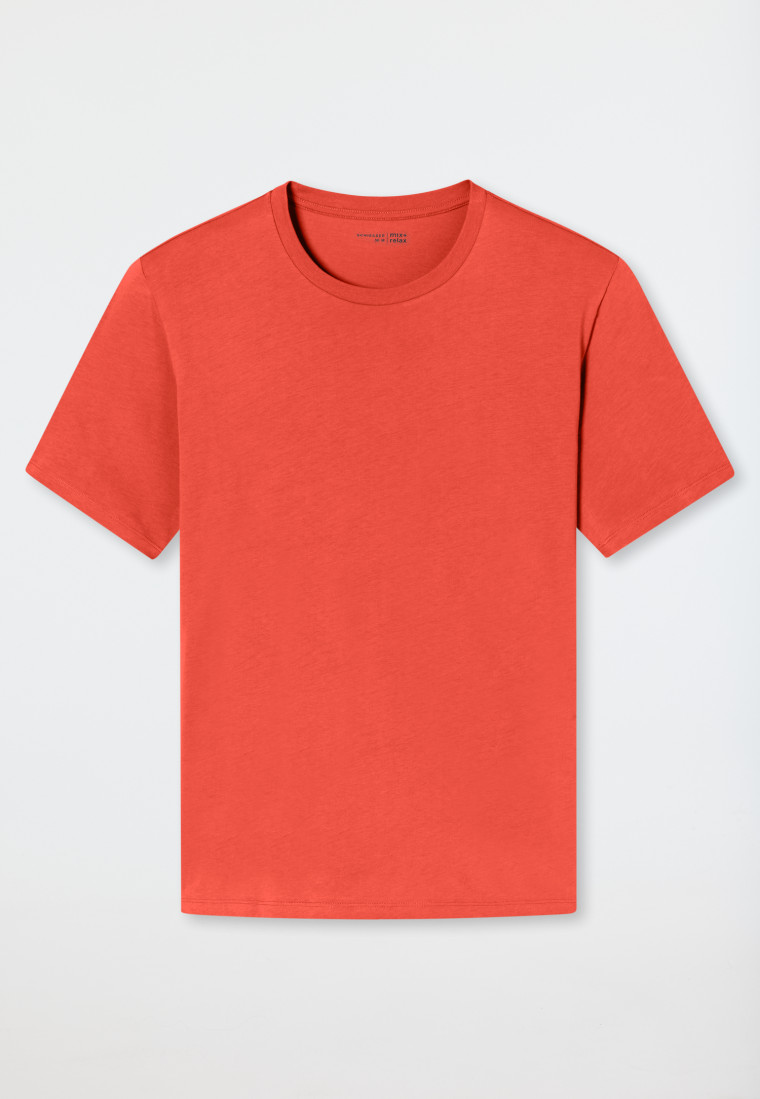 Shirt kurzarm rundhals grapefruit - Mix & Relax Cotton