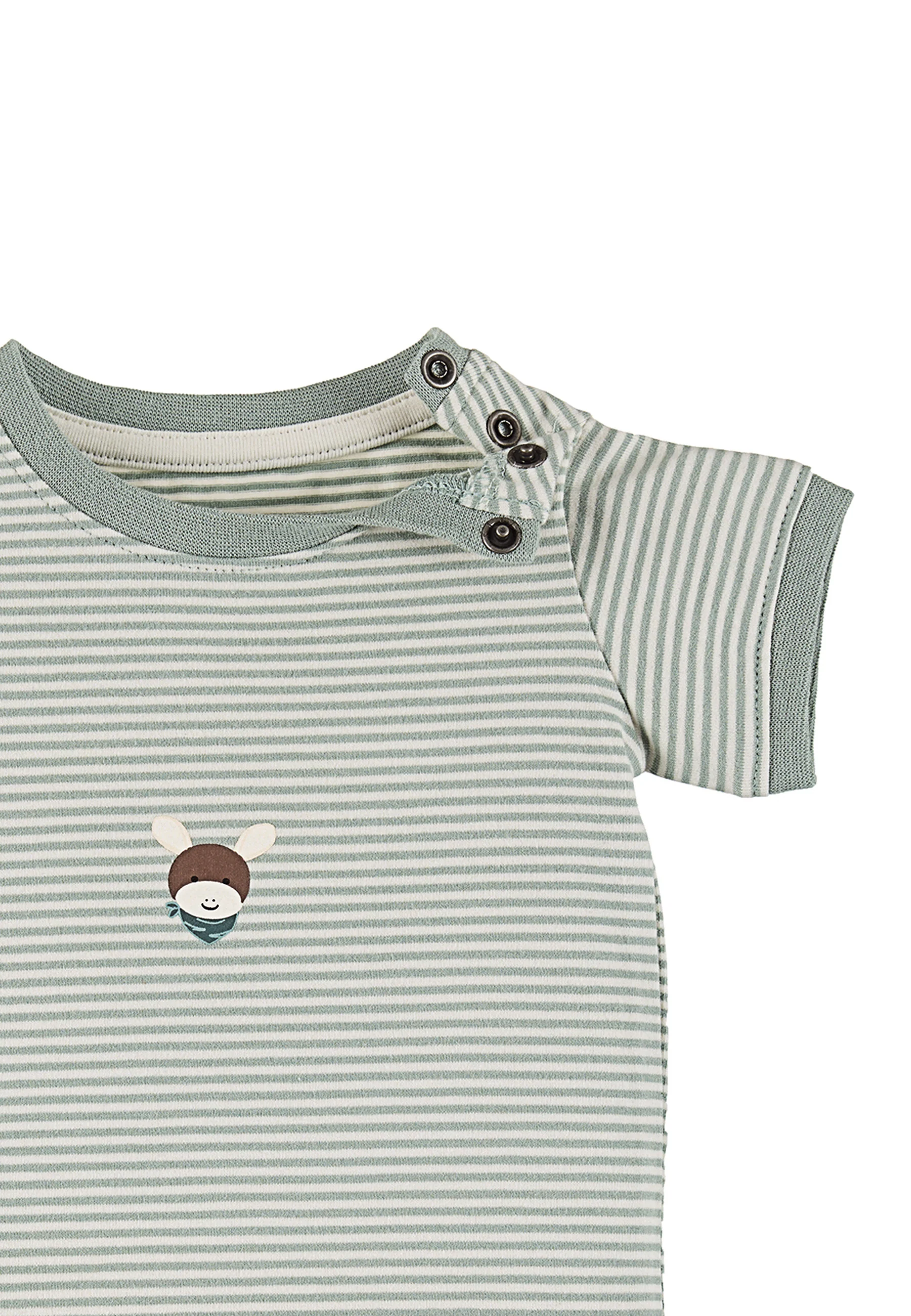 GOTS Body Esel Emmi, Kurzarm aus Jersey geringelt