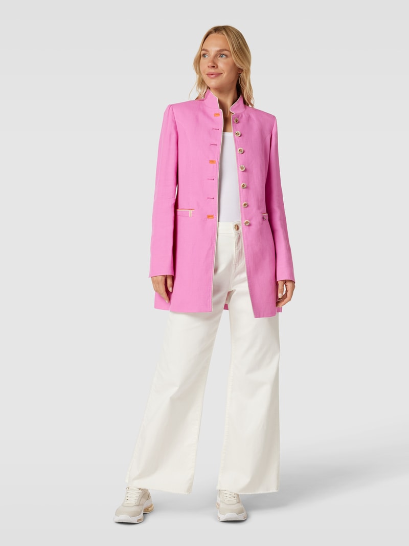 Blazer mit Stehkragen in pink