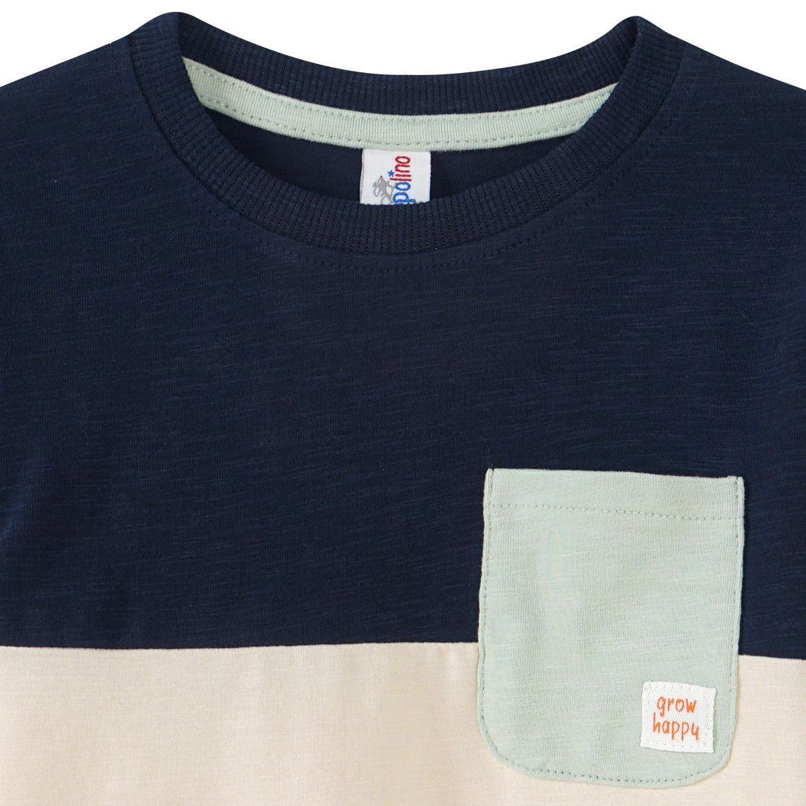 Jungen Langarmshirt mit Farbteilern
