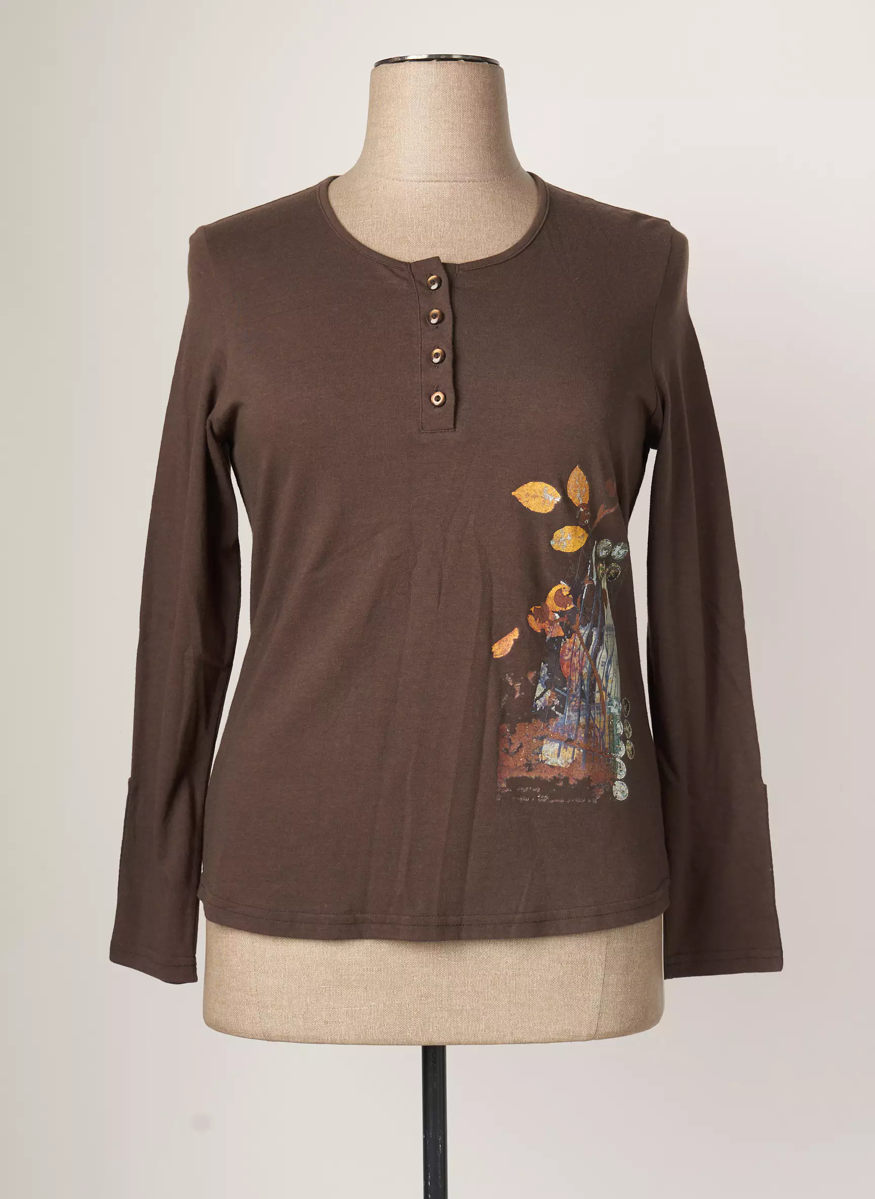 Christian Marry Tshirts Femme couleur marron