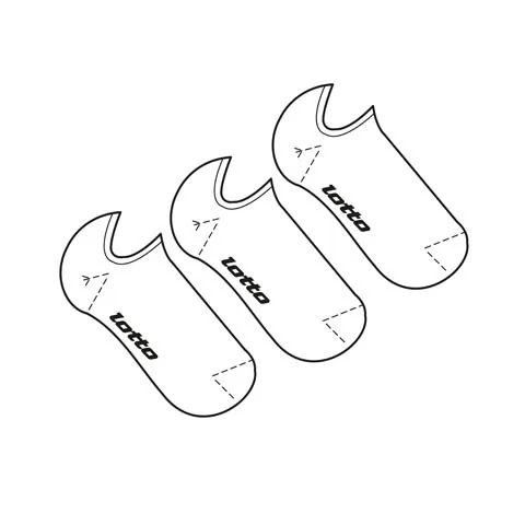 SOCKE NO SHOW II PK3 BRILLIANT WHITE