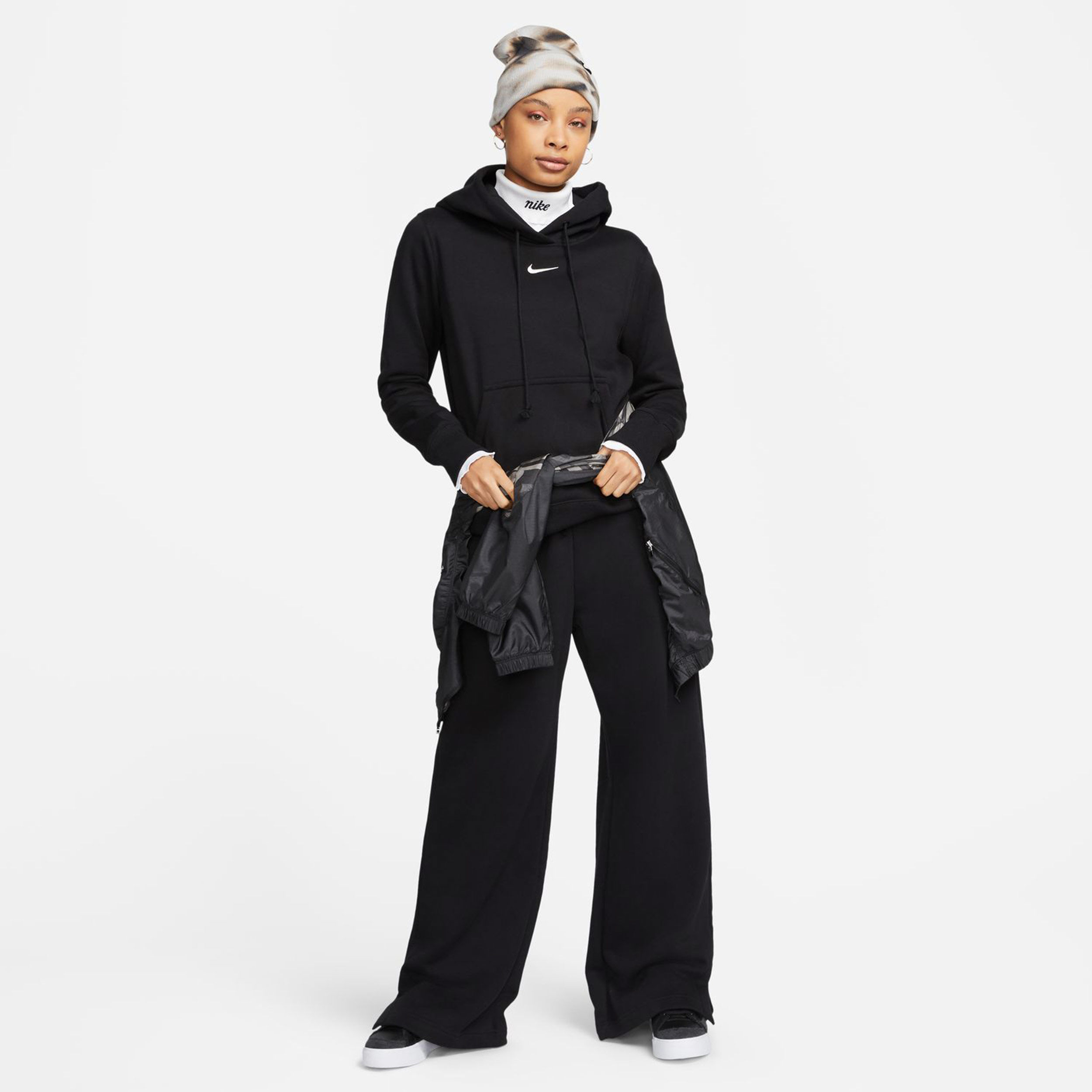 PHNX Fleece Standard Hoody Damen - Schwarz