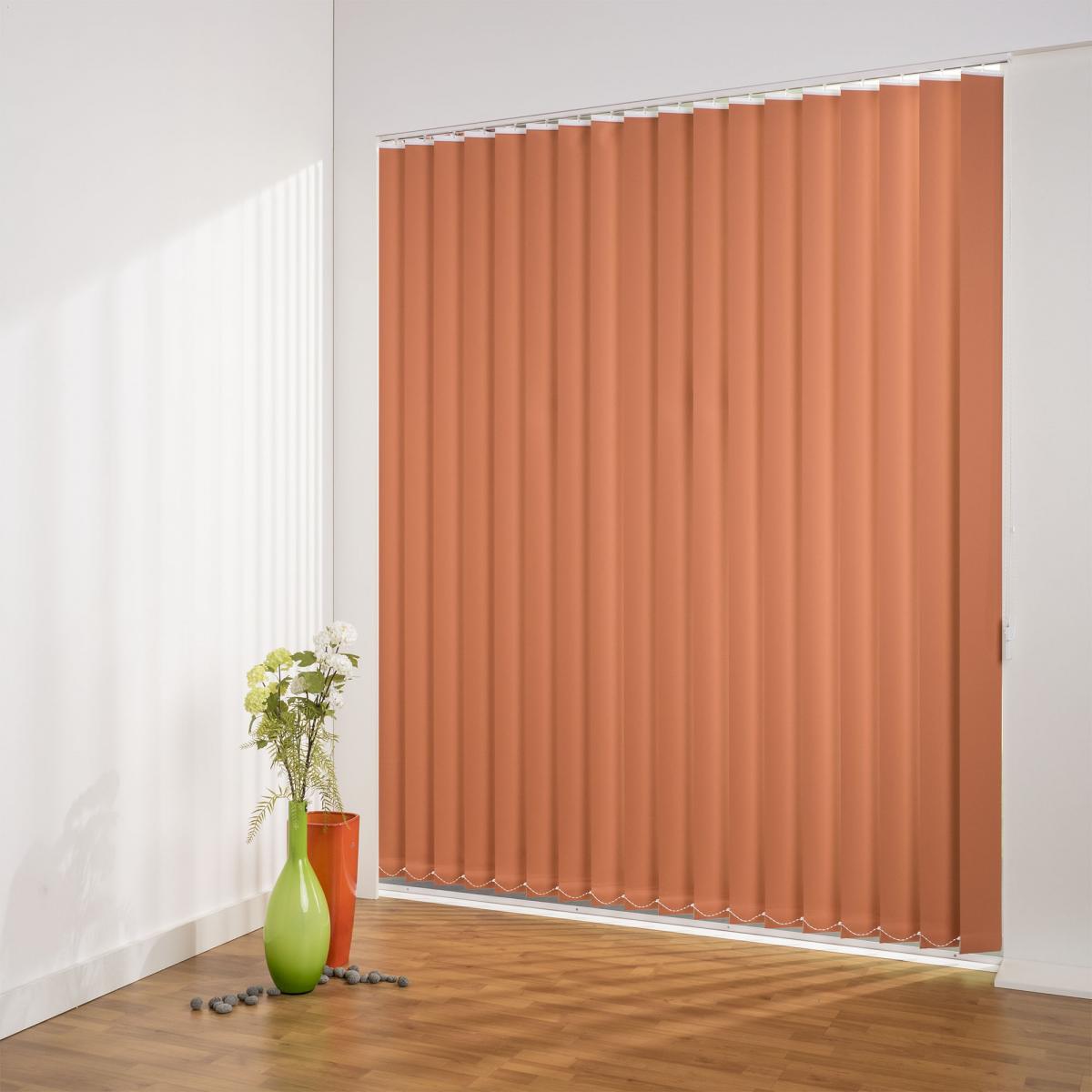 Bella Casa Vertikalanlage Maß, 127 mm Lamelle, 120 x 250 cm, orange