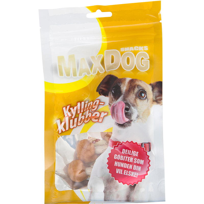 MaxDog Hundesnacks 80 g, kyllingklubbe MaxDog