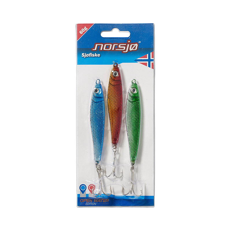 Norsjø Sluk 3-pk 60 g, sjøfiske, Norsjø
