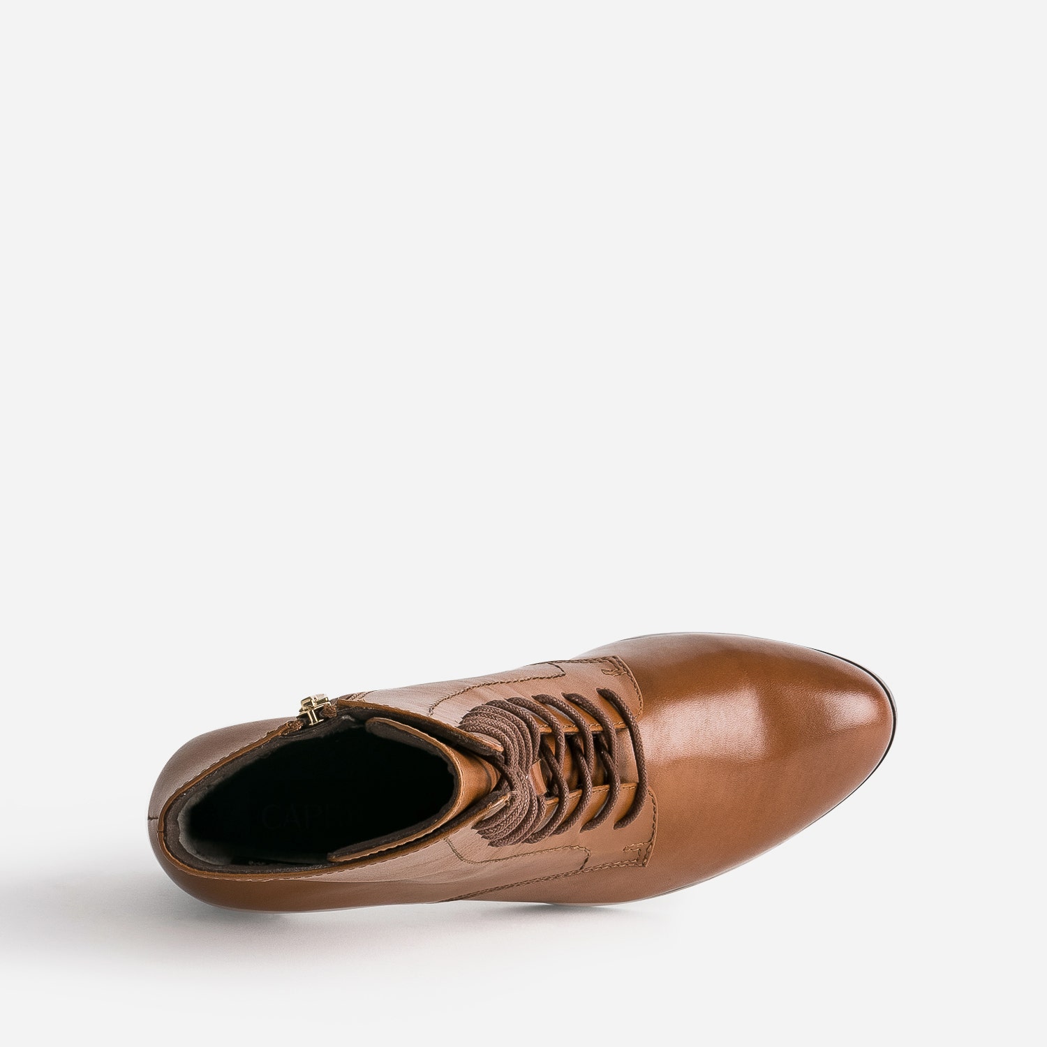 Bottine à talon CAPRICE cognac en cuir
