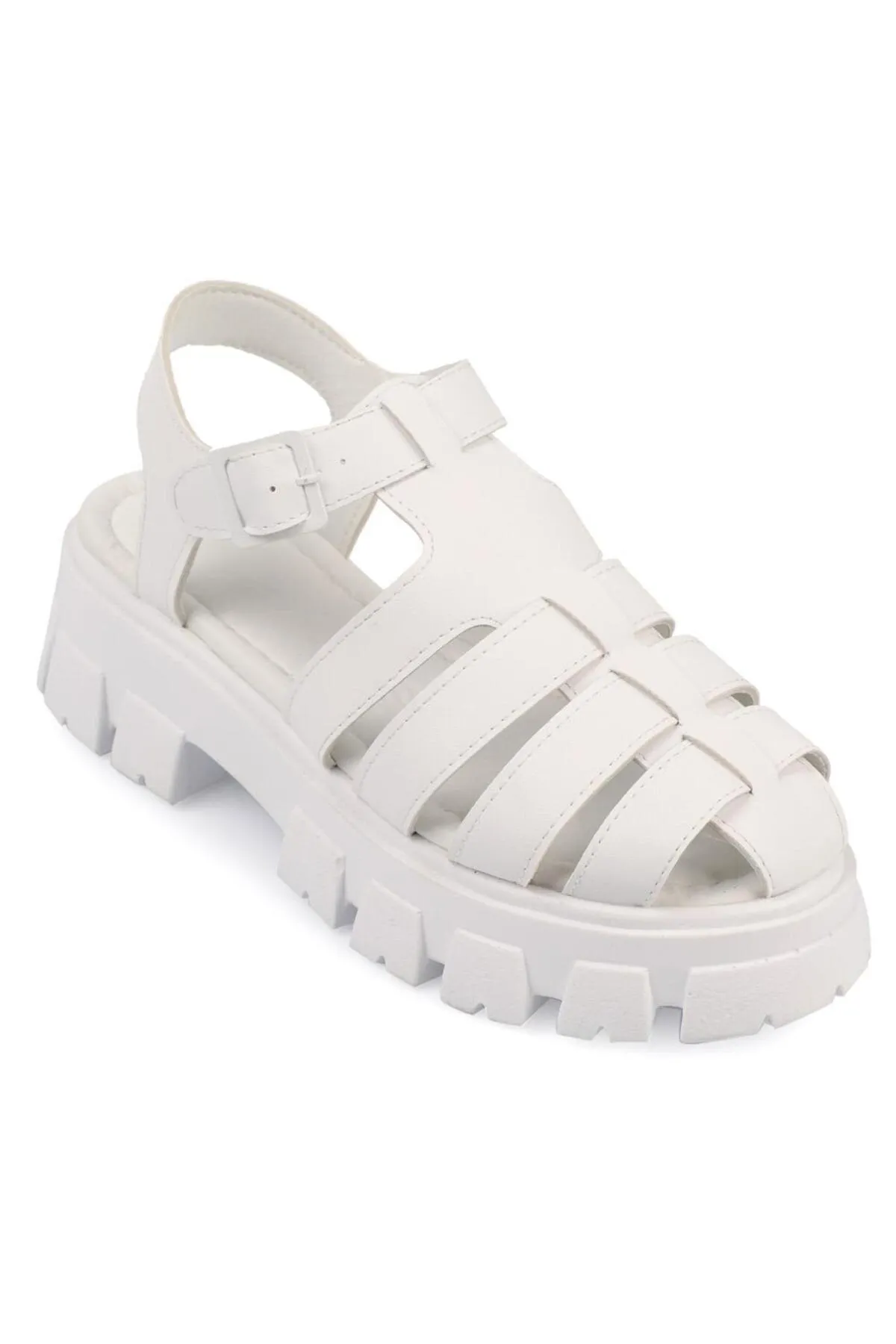 Capone Outfitters  Capone Gladiator-Sandalen mit dicker Sohle in Weiß für Damen