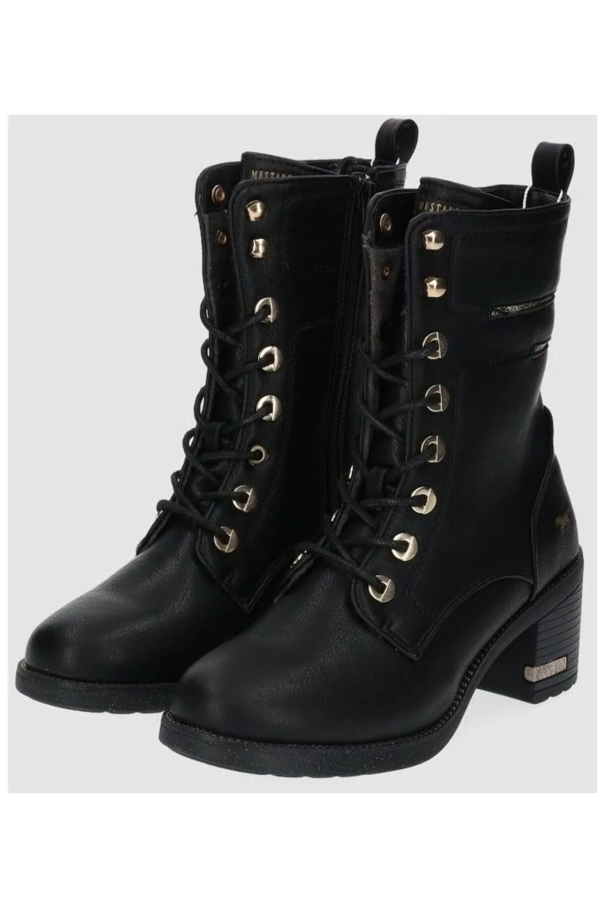 Mustang  Stiefelette - Schwarz - Blockabsatz