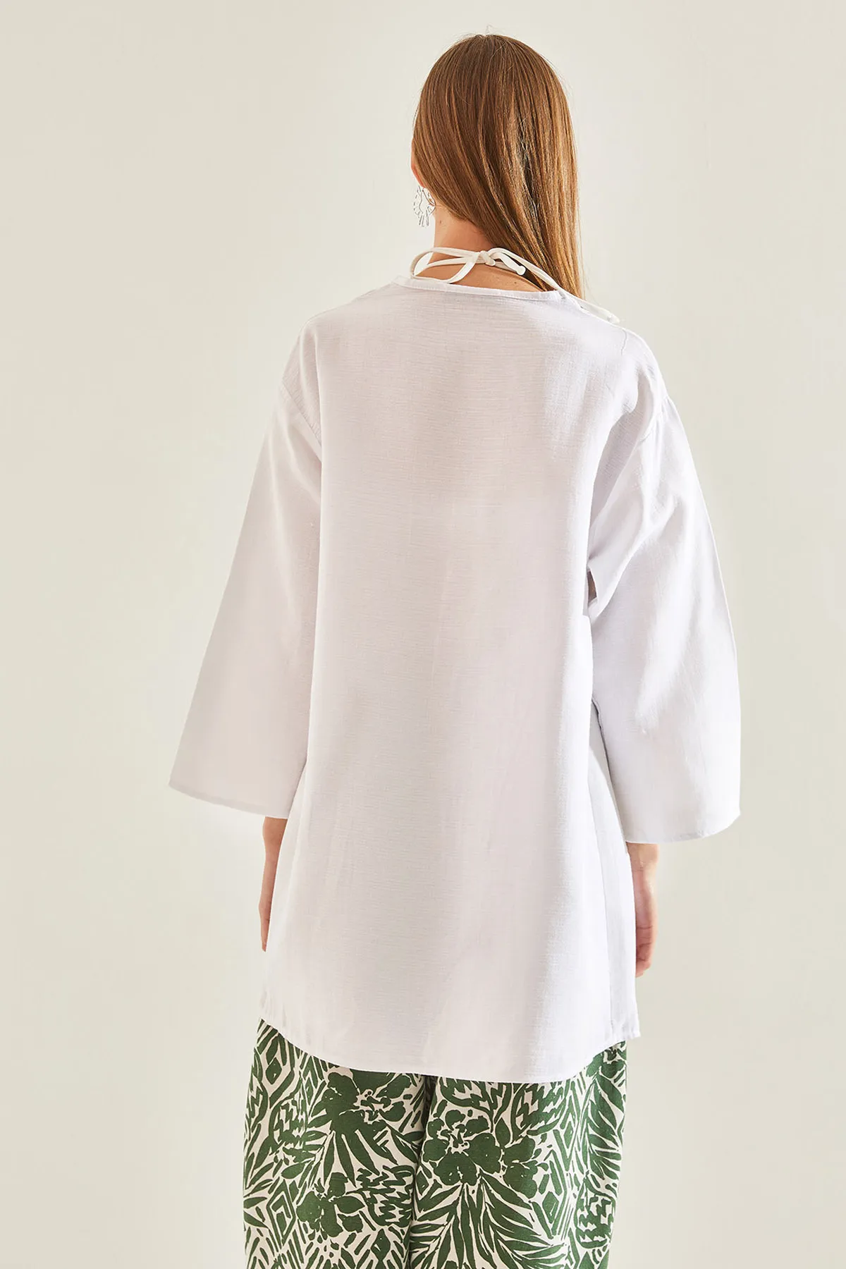 Bianco Lucci  Kimono & Kaftan - Weiß - Regular Fit