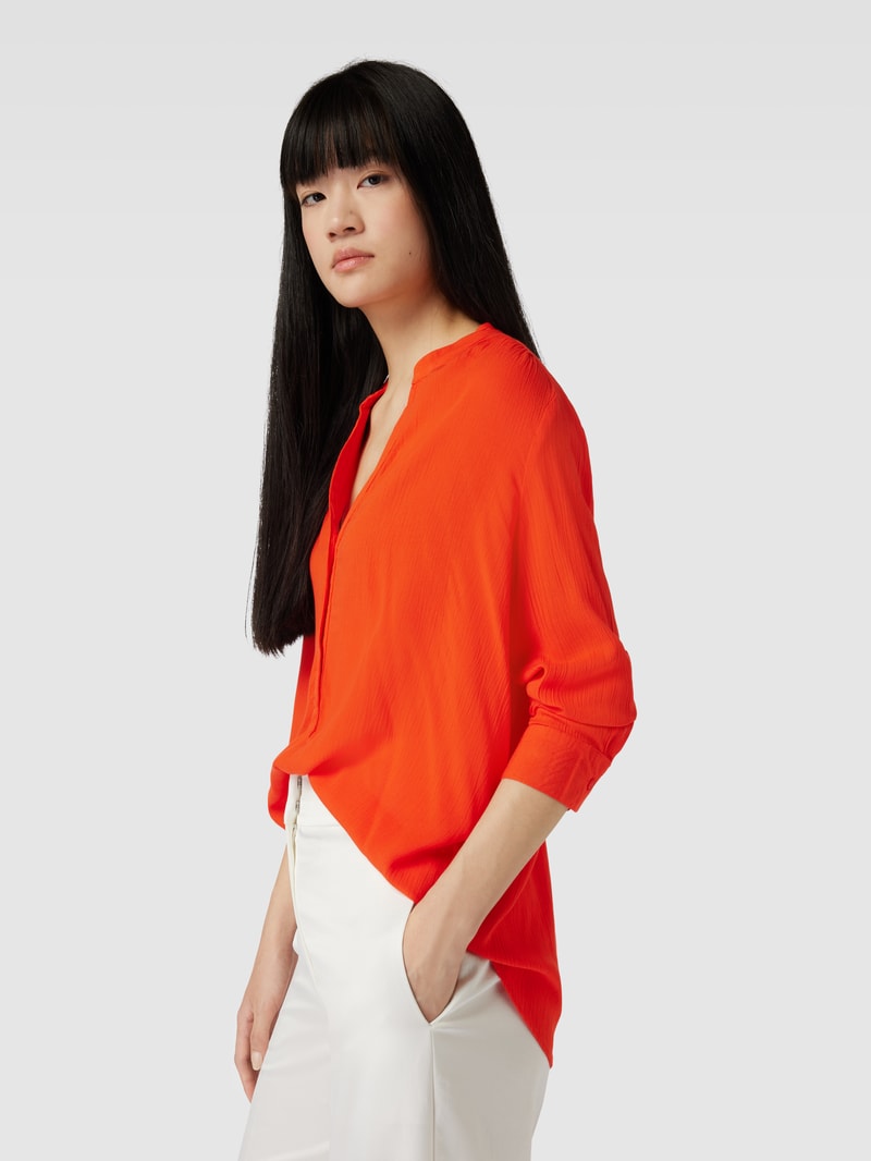 Blusenshirt mit V-Ausschnitt in dunkel orange
