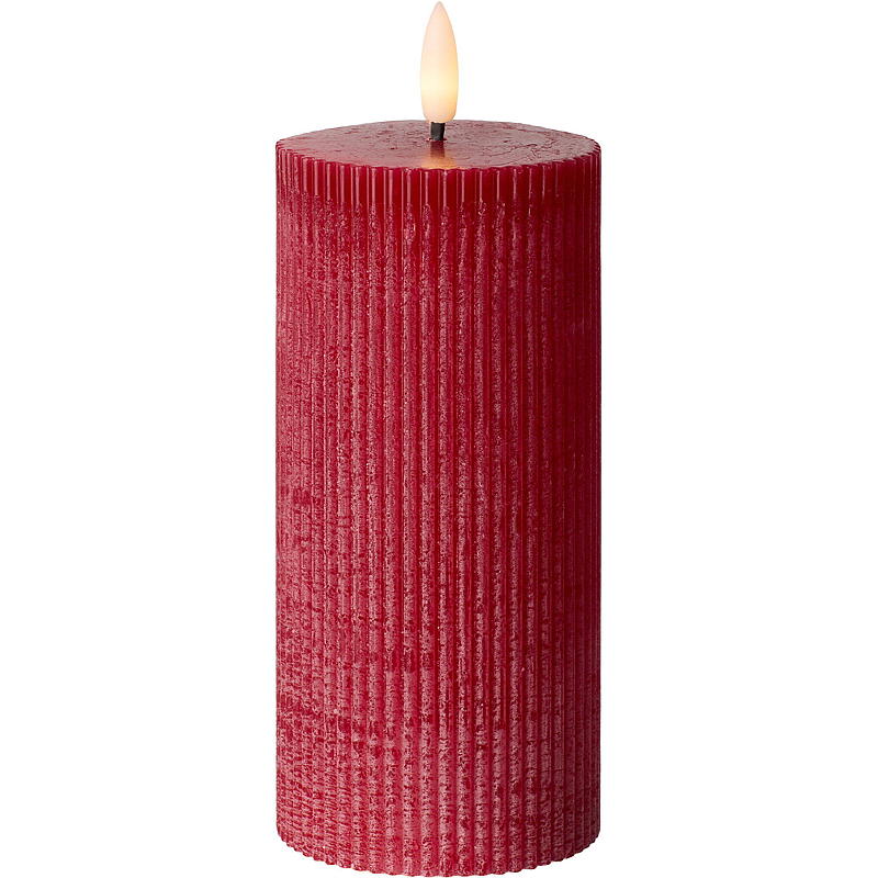 Vie Selected Kubbelys 15 cm ø 7 cm LED rille rød