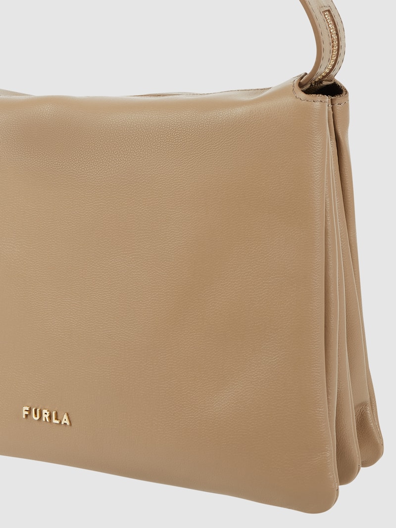 Handtasche aus Leder Modell 'Piuma' in taupe