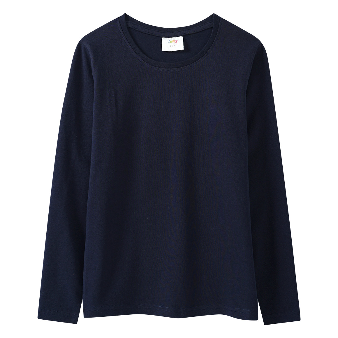 2 Mädchen Langarmshirts im Basic-Style