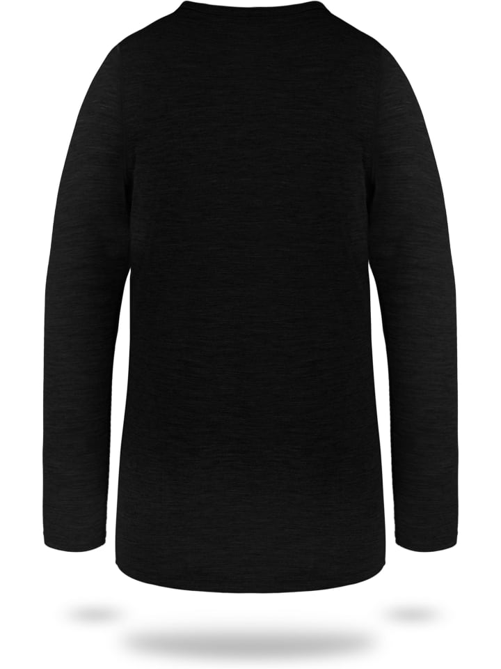 Normani Outdoor Sports Kinder Merino Langarm Broome in Schwarz günstig kaufen