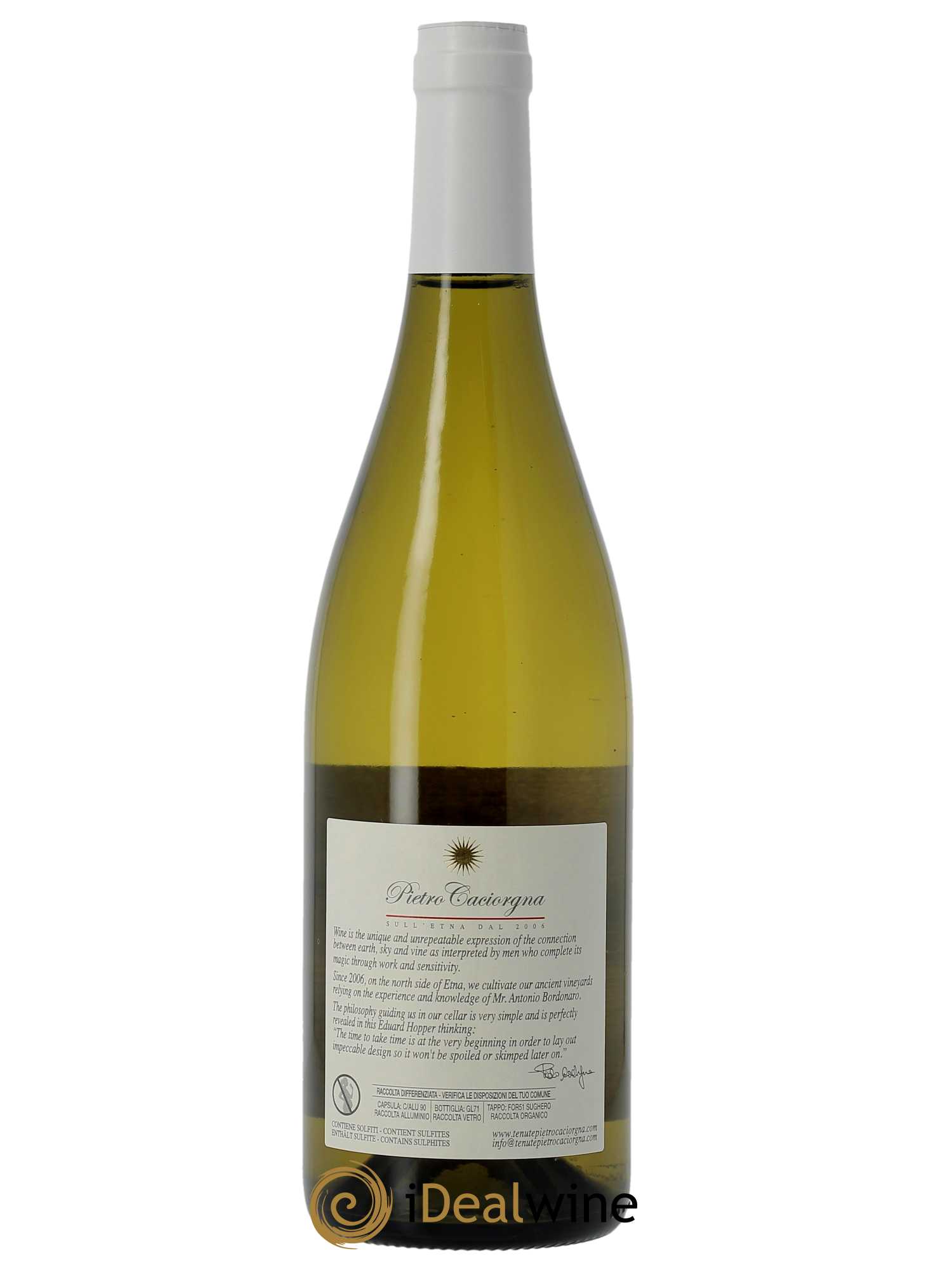 Etna Bianco DOC Azienda Agricola Pietro Caciorgna Guardoilvento  2022 - Lot de 1 Bouteille