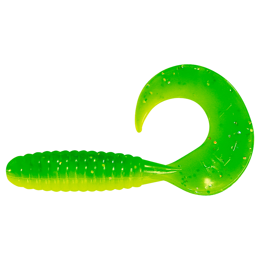 ShadXperts Twister Xtra Fat Grub 5,5 (Grün/Glitter)