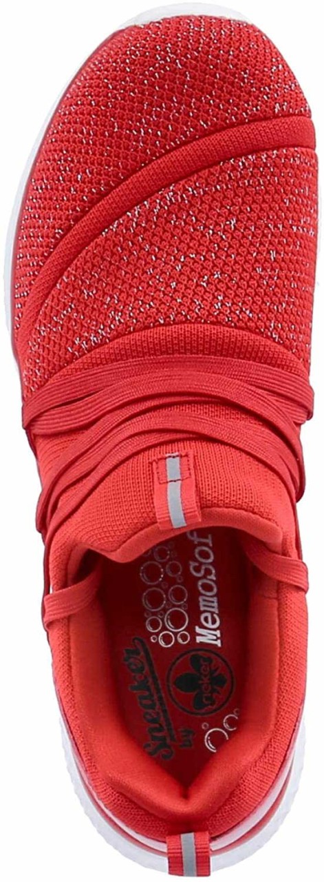 RIEKER Sportliche Slipper rot