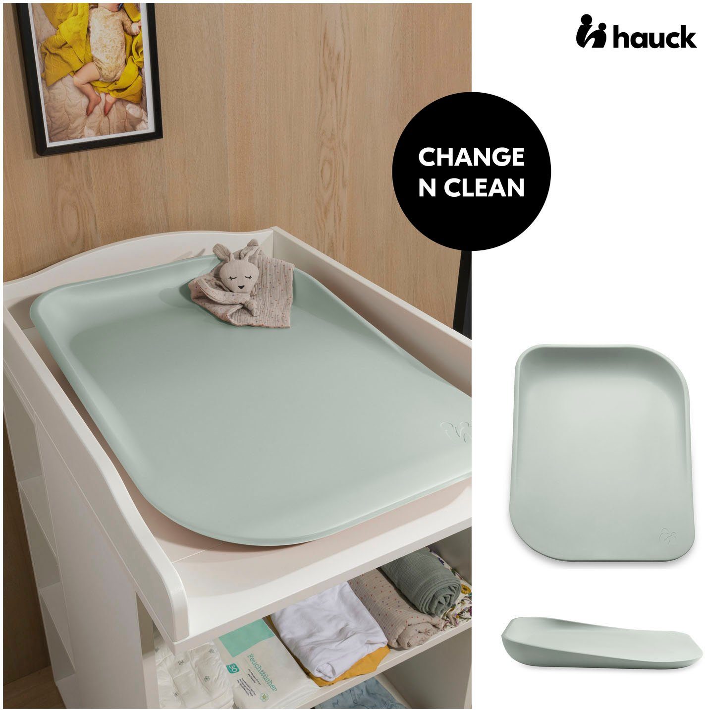 Hauck Wickelauflage Change N Clean, Sage