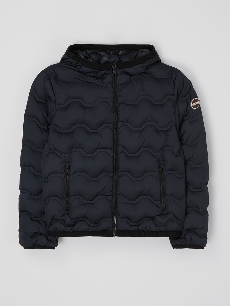 Daunenjacke mit Kapuze in marineblau