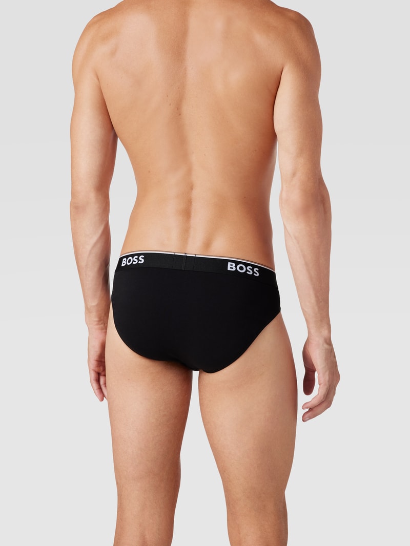 Slip mit Label-Details im 3er-Pack Modell 'Power' in dunkelgrau
