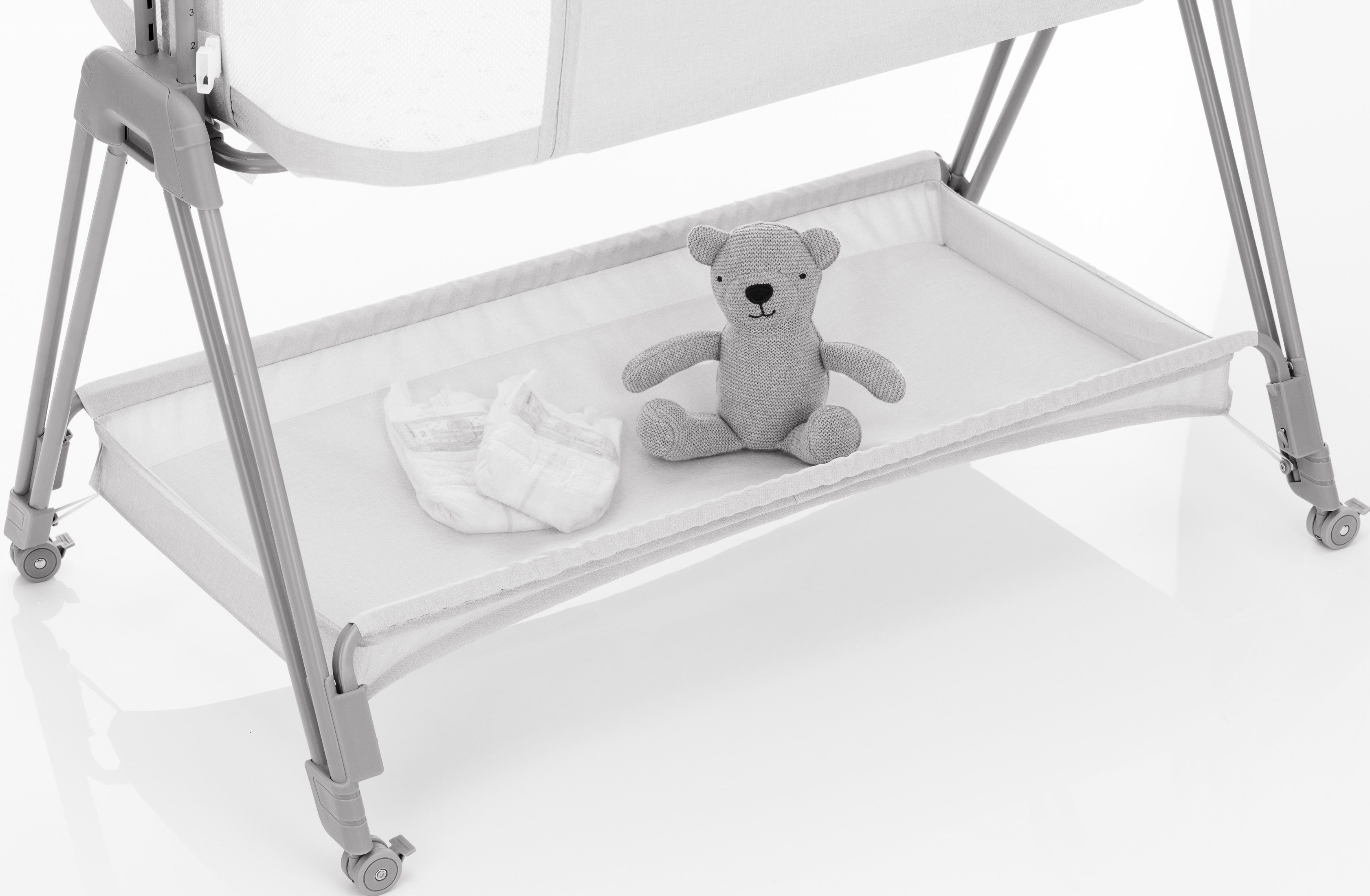 Fillikid Beistellbett Dream, stone, mit Reisetasche und Matratze