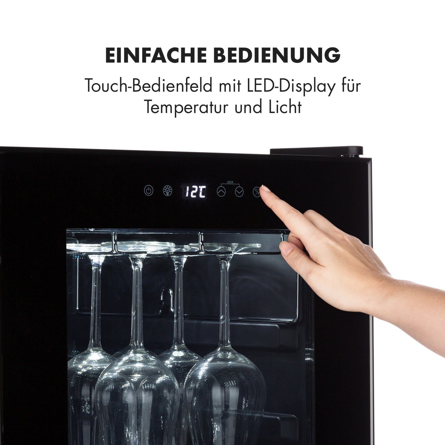 Klarstein Weinkühlschrank Bellevin 62, für 56 Standardflaschen á 0,75l,2 Zonen Wein Flaschenkühlschrank Weintemperierschrank Weinschrank
