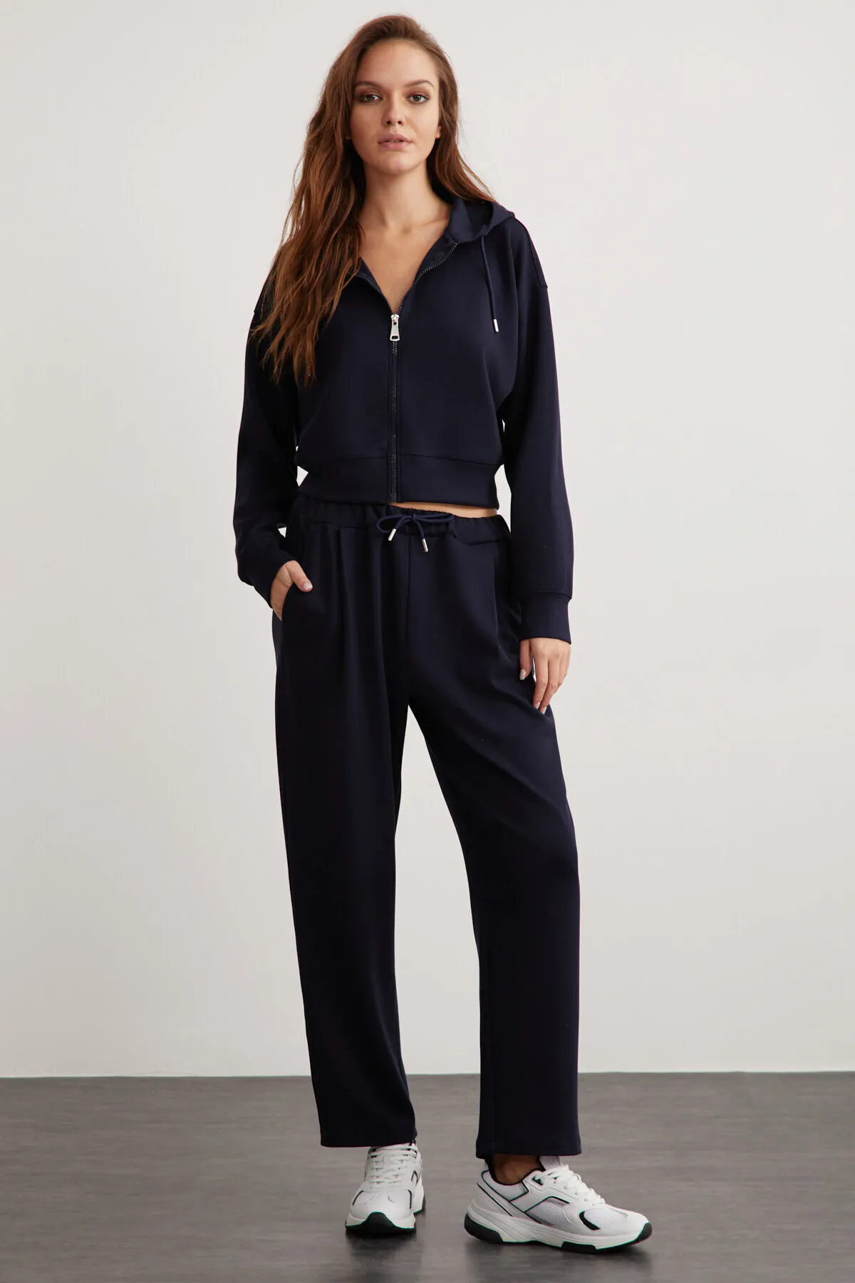 GRIMELANGE  Gıada Marineblaue Damen-Jogginghose mit elastischem Bund und Seitentaschen