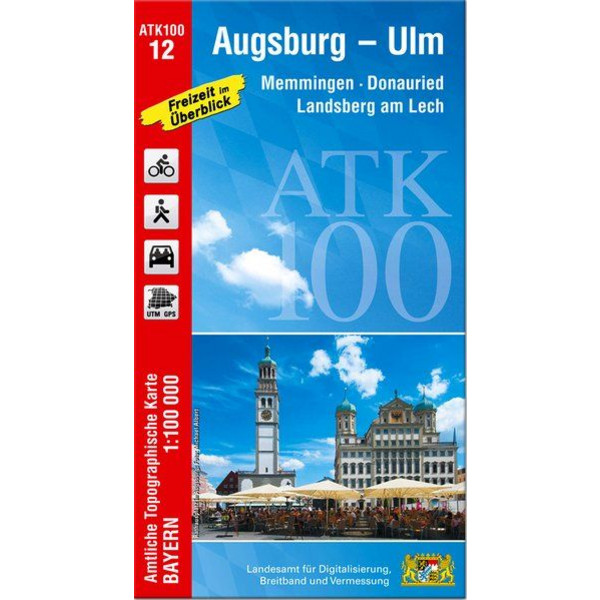 AUGSBURG - ULM 1 : 100 000 - Wanderkarte