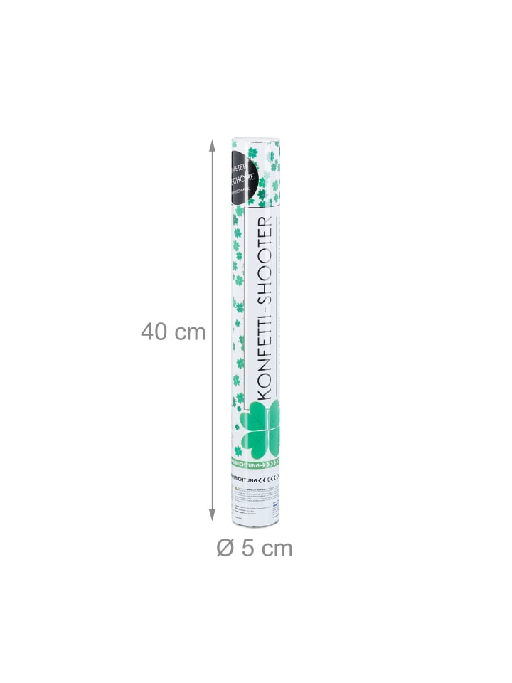 relaxdays Party Popper Kleeblatt in Grün - 40 cm günstig kaufen onesize