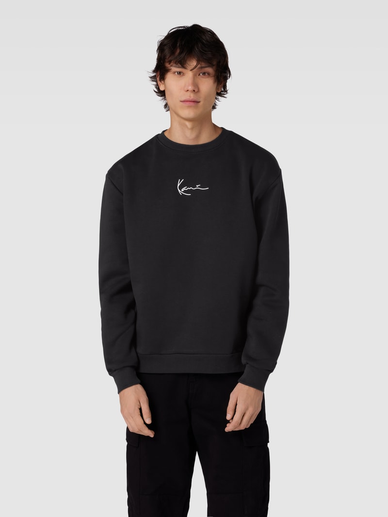 Sweatshirt mit Label-Stitching Modell 'SIGNATURE' in black