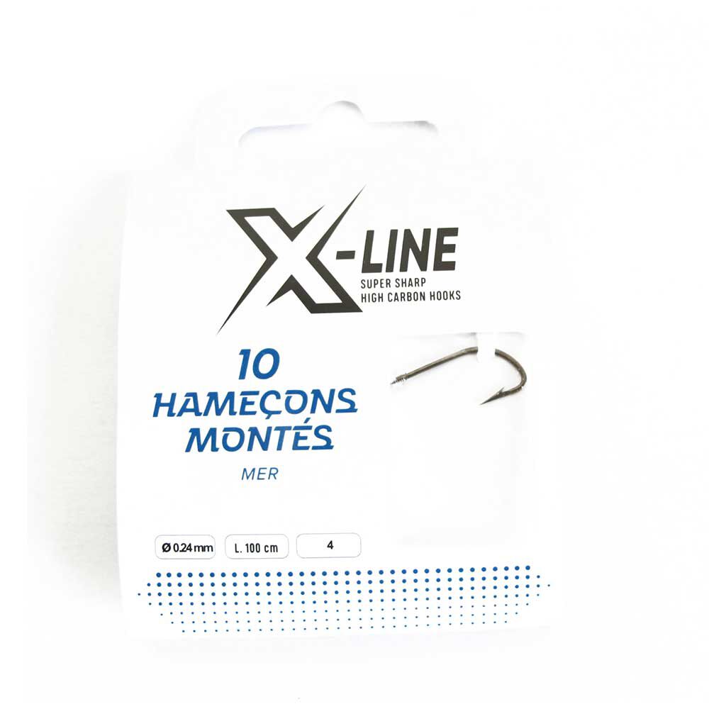 10 valmiiksi sidottua X-Line-merikoukkua