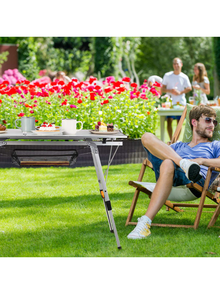 relaxdays Klapptisch in Silber günstig kaufen onesize